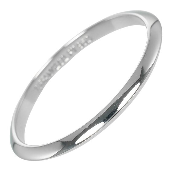 TIFFANY&Co. Knife edge Ring 0.1" band Pt950Platinum #8.6(US Size) 2.58g mens - Picture 1 of 9